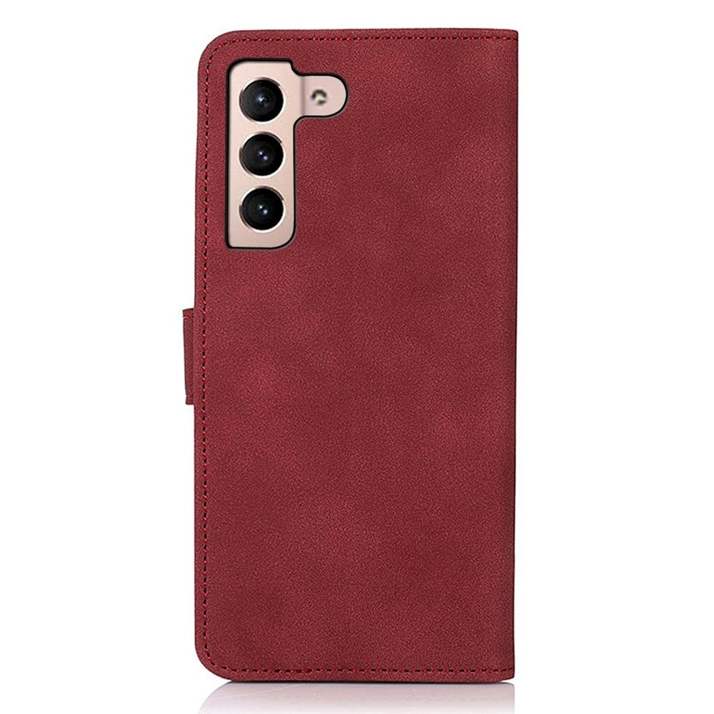 Samsung Galaxy S23 KHAZNEH Retro Leather Wallet Case - Red