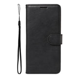 EIDERWOOD iPhone 17 Pro Faux Leather Case with Wallet & Strap - Black
