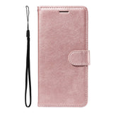 EIDERWOOD iPhone 17 Pro Faux Leather Case with Wallet & Strap - Rose Gold