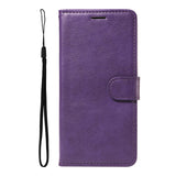 EIDERWOOD iPhone 17 Pro Faux Leather Case with Wallet & Strap - Purple