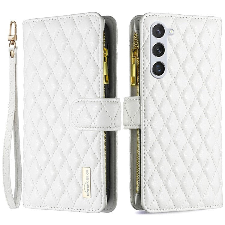 Samsung Galaxy S23 Faux Leather Case w. Built-in Wallet and Kickstand - White