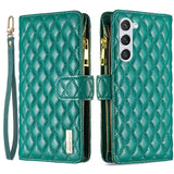 Samsung Galaxy S23 Faux Leather Case w. Built-in Wallet and Kickstand - Green