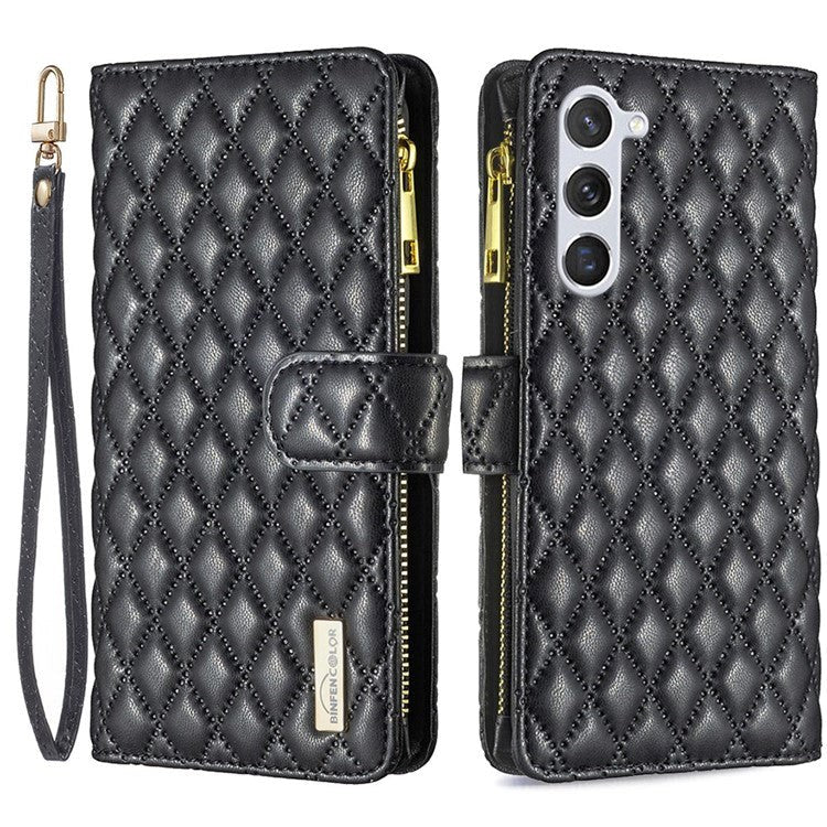 Samsung Galaxy S23 Faux Leather Case w. Built-in Wallet and Kickstand - Black