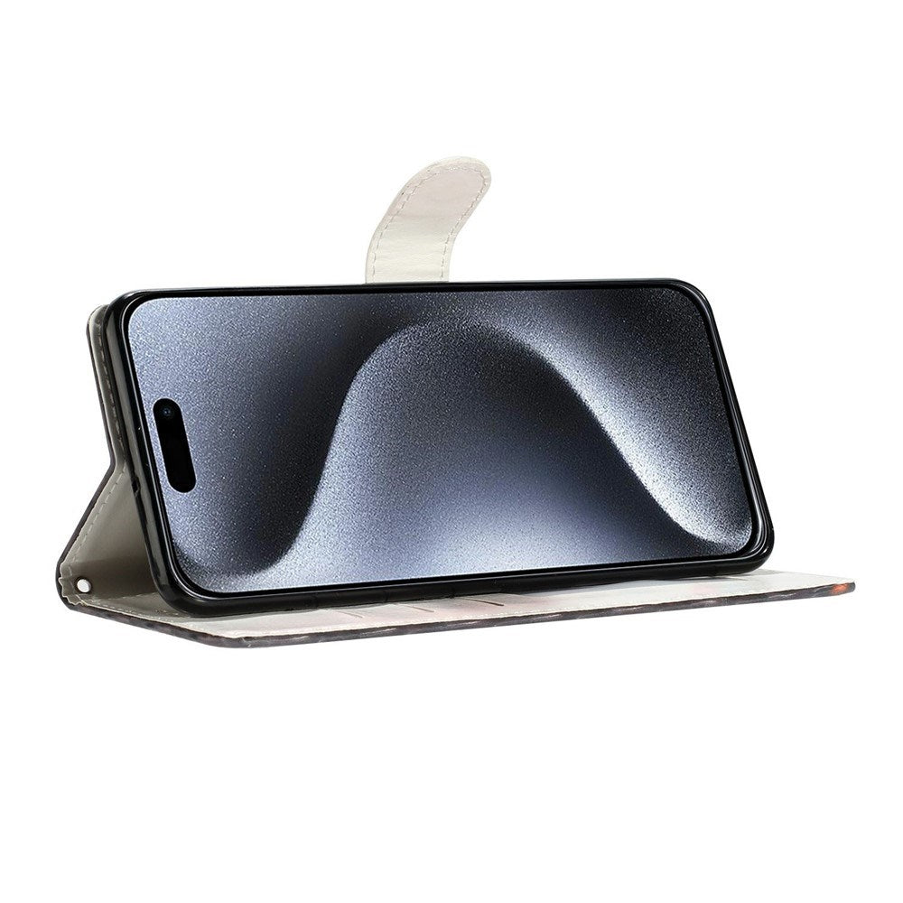 EIDERWOOD iPhone Air Faux Leather Case with Wallet & Strap - Blue Marble