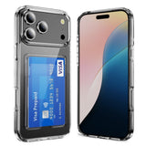 iPhone 18 Pro / 17 Pro EIDERWOOD Hybrid Plastic Case with Card Pocket - Transparent