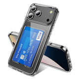 iPhone 18 Pro / 17 Pro EIDERWOOD Hybrid Plastic Case with Card Pocket - Transparent