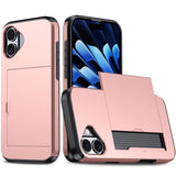 EIDERWOOD iPhone 17 Hybrid Case with Card Holder - Rose Gold
