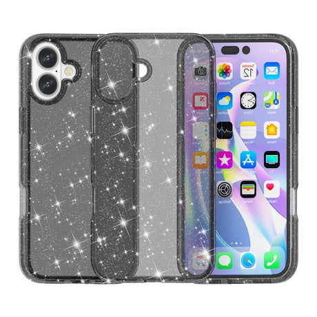 EIDERWOOD iPhone 17 Hybrid Plastic Case - Black Glitter
