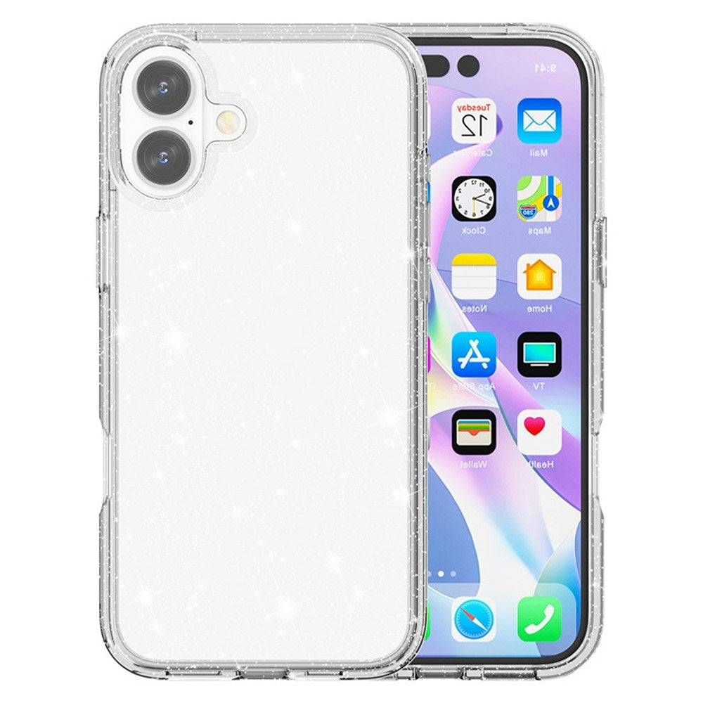 EIDERWOOD iPhone 17 Hybrid Plastic Case - White Glitter