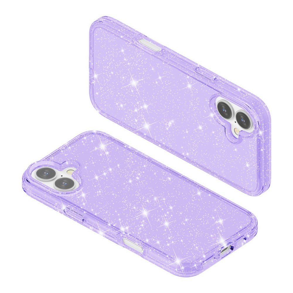 EIDERWOOD iPhone 17 Hybrid Plastic Case - Purple Glitter