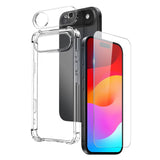 NORTHJO iPhone Air 3-in-1 Protection Set with Shock-Absorbing Flexible Plastic Case / Tempered Screen Protector Glass / Camera Lens Protector Glass - Transparent