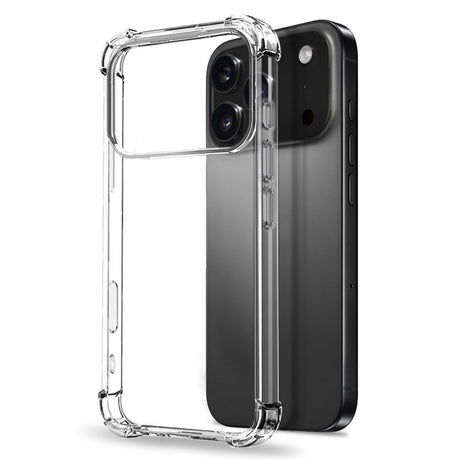 NORTHJO iPhone 17 Pro 3-in-1 Protection Set with Shock-Absorbing Flexible Plastic Case / Tempered Screen Protector Glass / Camera Lens Protector Glass - Transparent