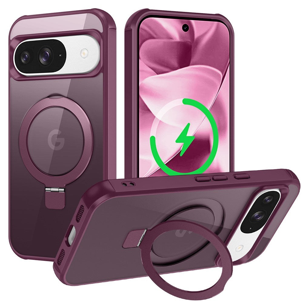 EIDERWOOD Google Pixel 10 / 10 Pro / 9 / 9 Pro Hybrid Case with Kickstand - MagSafe Compatible - Wine Red