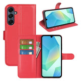 EIDERWOOD Samsung Galaxy A17 (5G) Litchi Faux Leather Wallet Case - Red