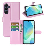 EIDERWOOD Samsung Galaxy A17 (5G) Litchi Faux Leather Wallet Case - Pink