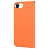 iPhone 17e / 16e Faux Leather Flip Case with Character Design - Orange
