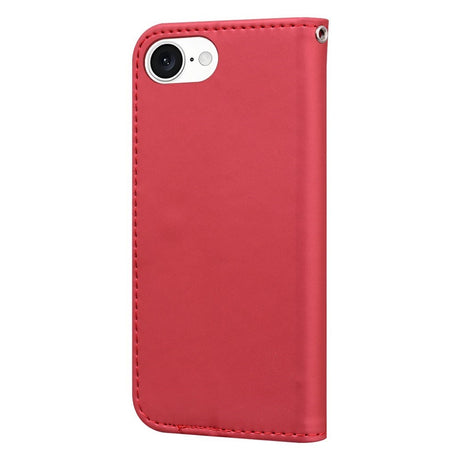 iPhone 17e / 16e Faux Leather Flip Case with Character Design - Red