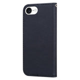 iPhone 17e / 16e Faux Leather Flip Case with Character Design - Black