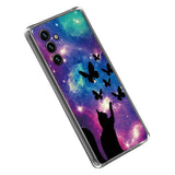 Samsung Galaxy A14 (5G) Plastic Case w. Motive - Cat & Butterflies