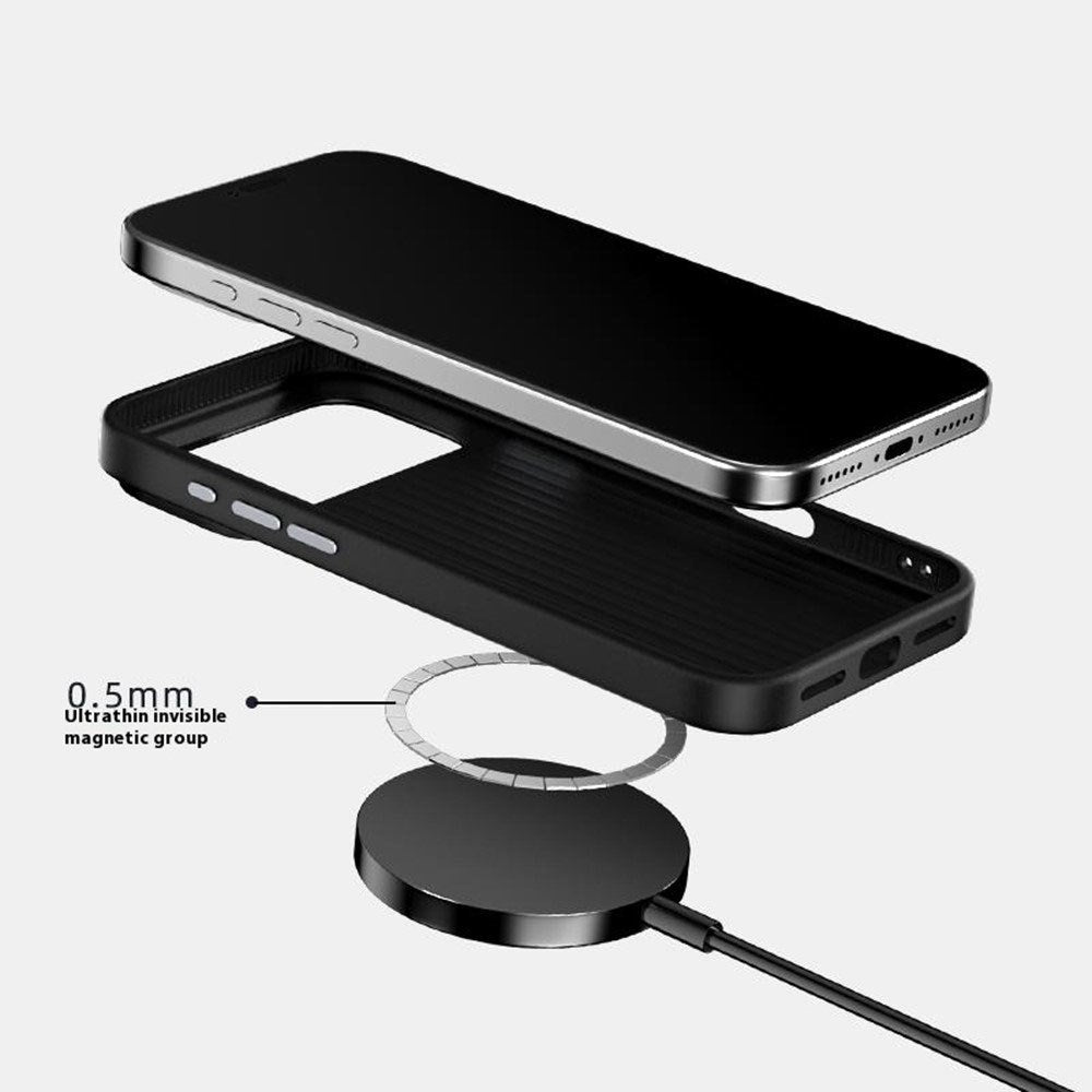 iPhone 18 Pro / 17 Pro ABEEL Hybrid Case with Carbon Fiber Texture - MagSafe Compatible - Black