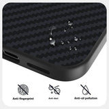 iPhone 18 Pro / 17 Pro ABEEL Hybrid Case with Carbon Fiber Texture - MagSafe Compatible - Black