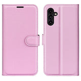 Samsung Galaxy A14 (5G) PU Litchi Leather Wallet Case - Pink