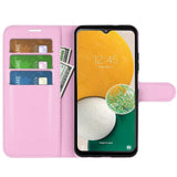 Samsung Galaxy A14 (5G) PU Litchi Leather Wallet Case - Pink