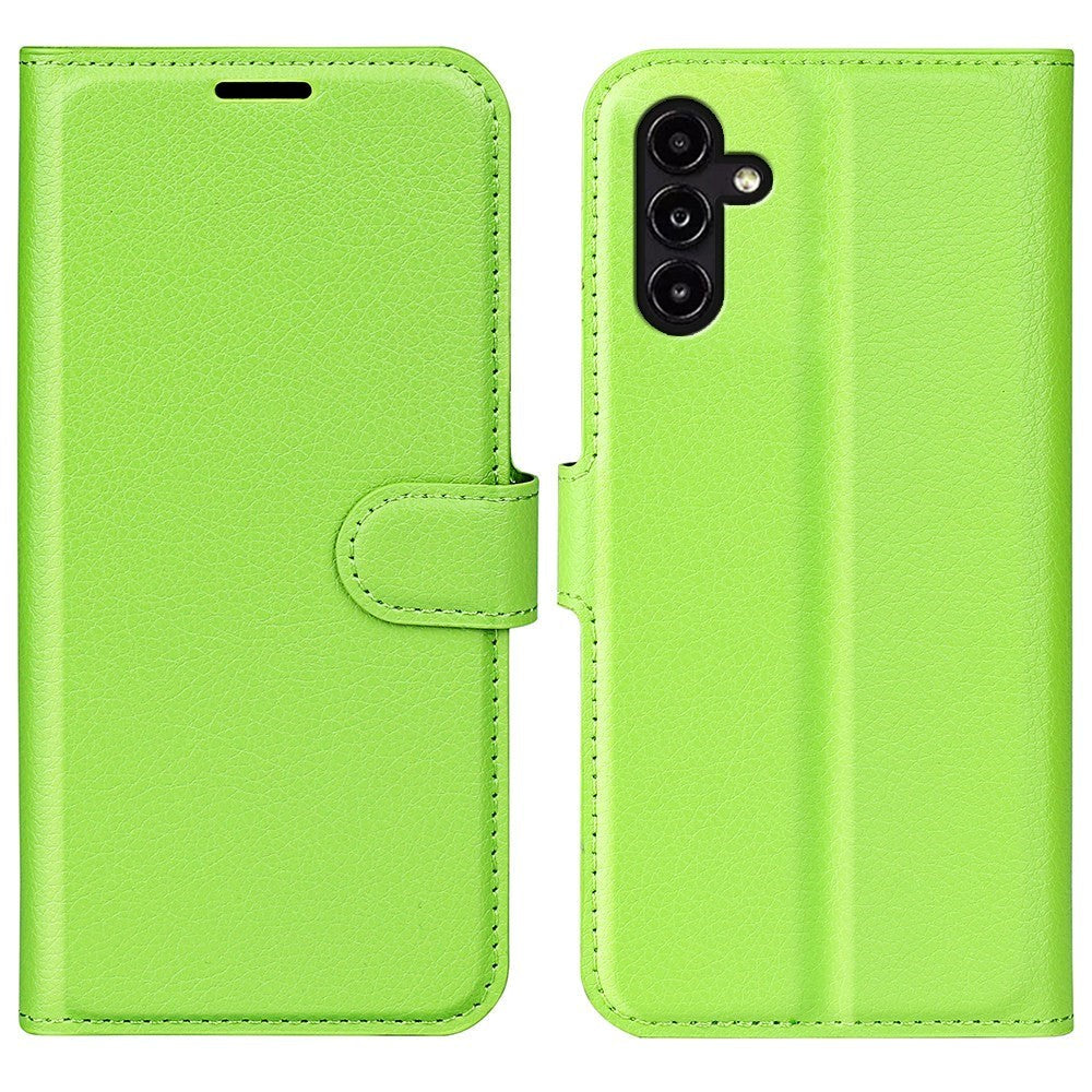 Samsung Galaxy A14 (5G) PU Litchi Leather Wallet Case - Green