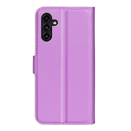 Samsung Galaxy A14 (5G) PU Litchi Leather Wallet Case - Purple