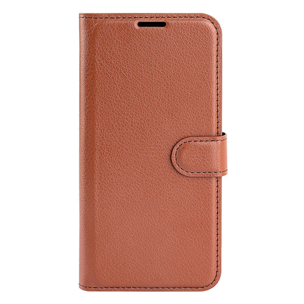 Samsung Galaxy A14 (5G) PU Litchi Leather Wallet Case - Brown