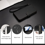 iPhone 18 Pro Max / 17 Pro Max EIDERWOOD Faux Leather Flip Case with Strap - Black