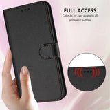 iPhone 18 Pro Max / 17 Pro Max EIDERWOOD Faux Leather Flip Case with Strap - Black