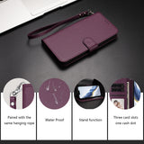 iPhone 18 Pro Max / 17 Pro Max EIDERWOOD Faux Leather Flip Case with Strap - Purple