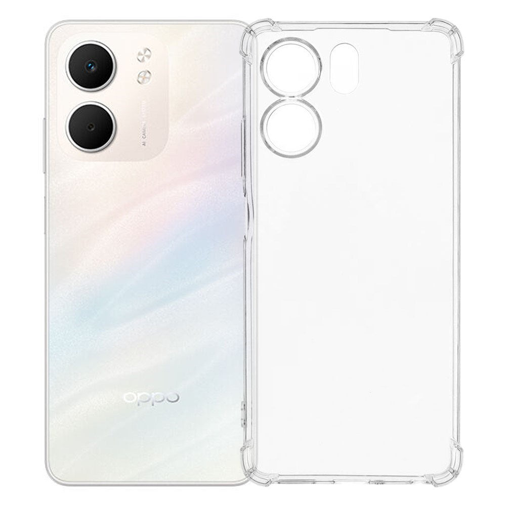 Oppo A5x (5G) / Oppo A5x (4G) EIDERWOOD Plastic Case with Shock Absorbing Corners - Transparent