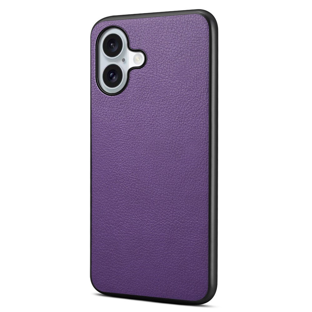EIDERWOOD iPhone 17 Hybrid Plastic Case with Leather Texture - Purple