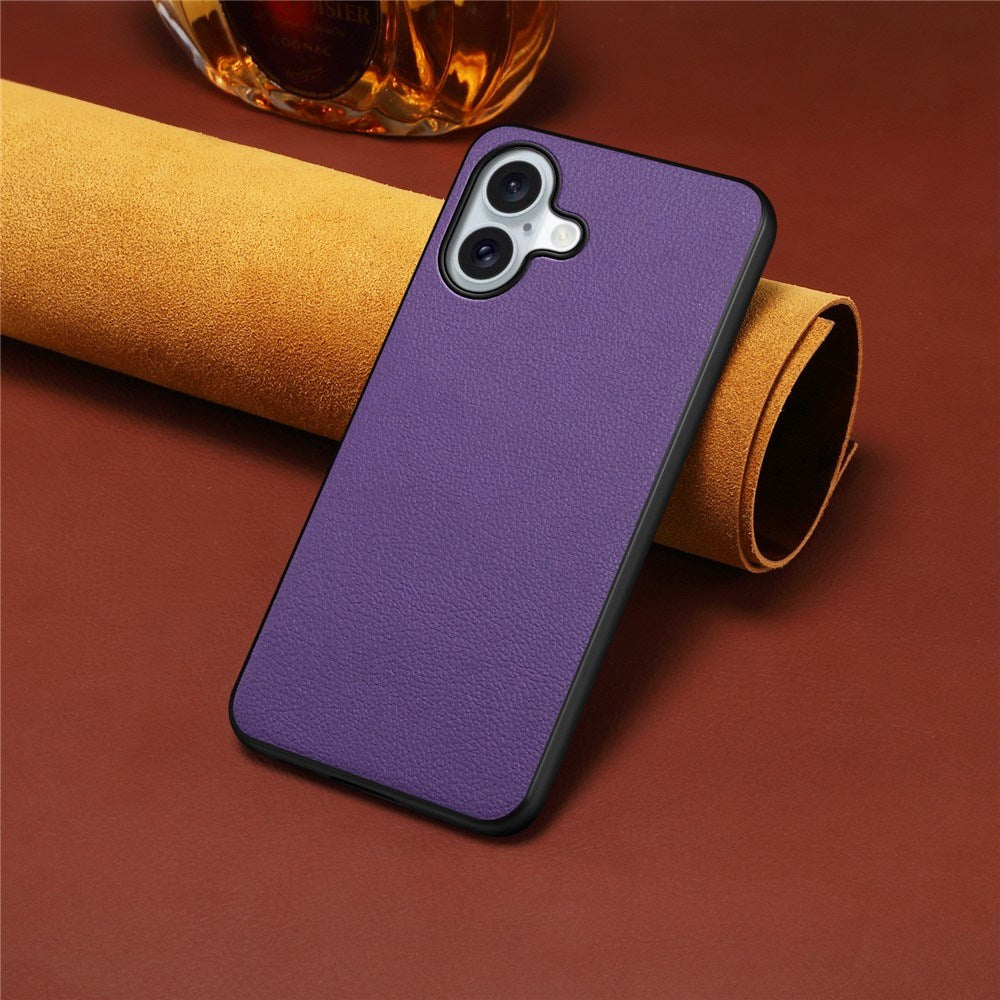 EIDERWOOD iPhone 17 Hybrid Plastic Case with Leather Texture - Purple