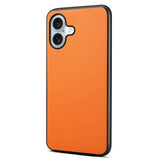 EIDERWOOD iPhone 17 Hybrid Plastic Case with Leather Texture - Orange