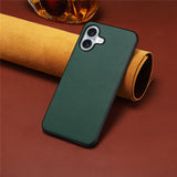 EIDERWOOD iPhone 17 Hybrid Plastic Case with Leather Texture - Green