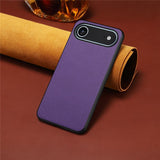 EIDERWOOD iPhone Air Hybrid Plastic Case with Leather Texture - Purple
