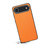 EIDERWOOD iPhone Air Hybrid Plastic Case with Leather Texture - Orange