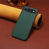 EIDERWOOD iPhone Air Hybrid Plastic Case with Leather Texture - Green