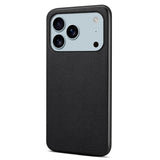 EIDERWOOD iPhone 17 Pro Hybrid Plastic Case with Leather Texture - Black