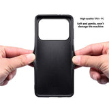 EIDERWOOD iPhone 17 Pro Max Hybrid Plastic Case with Leather Texture - Orange