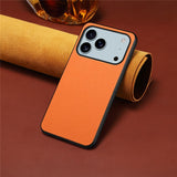 EIDERWOOD iPhone 17 Pro Max Hybrid Plastic Case with Leather Texture - Orange