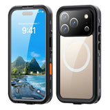 EIDERWOOD iPhone 17 Pro Waterproof Craftsman Case with Screen Protector & Strap - MagSafe Compatible - Black