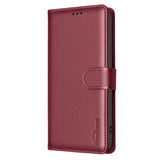 EIDERWOOD Samsung Galaxy S25 FE Faux Leather Flip Case with Stand Function & Card Holder - Red