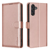EIDERWOOD Samsung Galaxy S25 FE Faux Leather Flip Case with Stand Function & Card Holder - Rose Gold