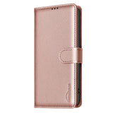 EIDERWOOD Samsung Galaxy S25 FE Faux Leather Flip Case with Stand Function & Card Holder - Rose Gold