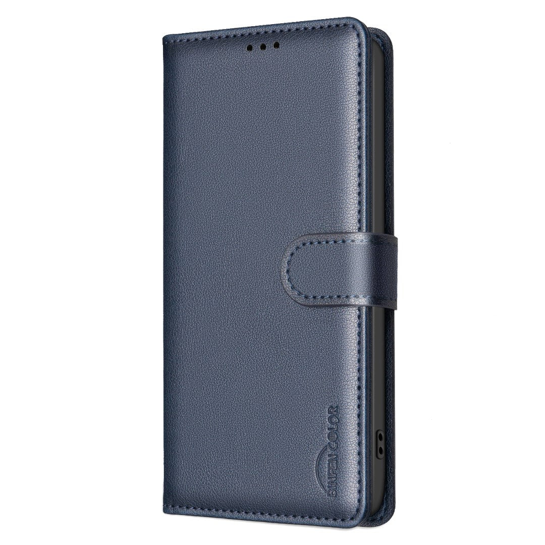 EIDERWOOD Samsung Galaxy S25 FE Faux Leather Flip Case with Stand Function & Card Holder - Blue