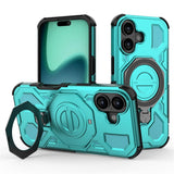 EIDERWOOD iPhone 17 Tough Case with Magnetic Kickstand - MagSafe Compatible - Turquoise
